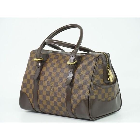 Authentic Louis Vuitton LV Barclays Damier Ebène Handbag Brown N52000 Berkeley - Picture 2 of 9